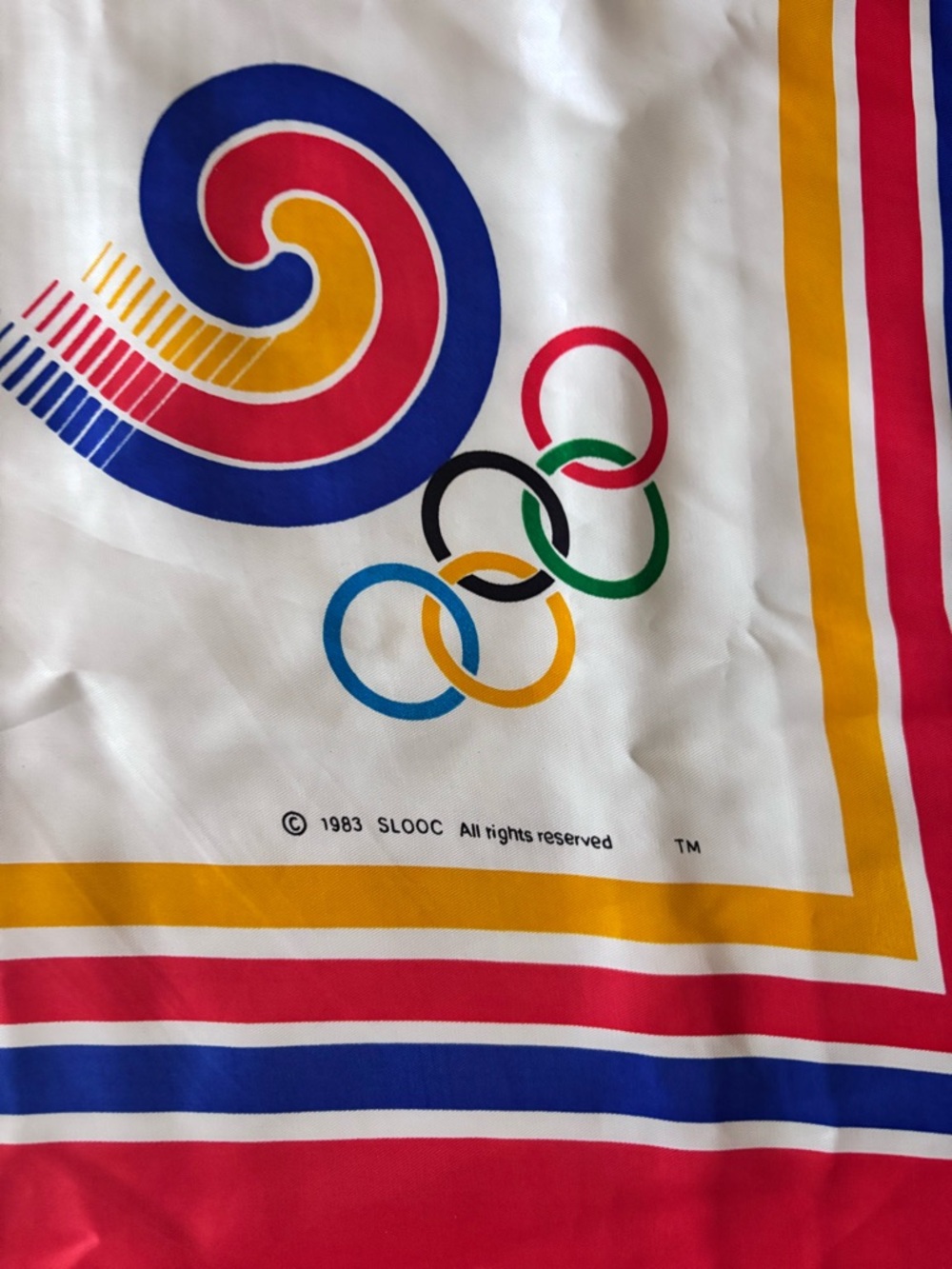 Vintage 1988 Seoul Olympic Games Commemorative Scarf - Picture 3 of 3
